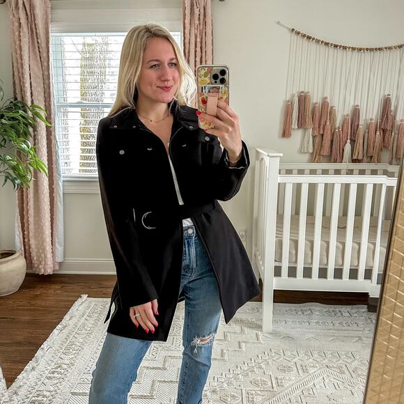 Metro x Kristen Blake Trench Coat Black M - Picture 3 of 11